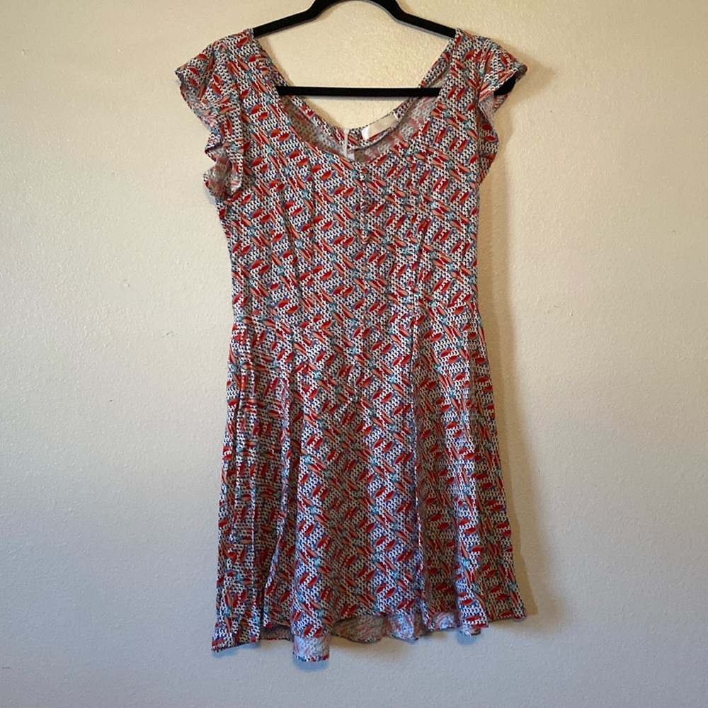 Short sleeved a line dress